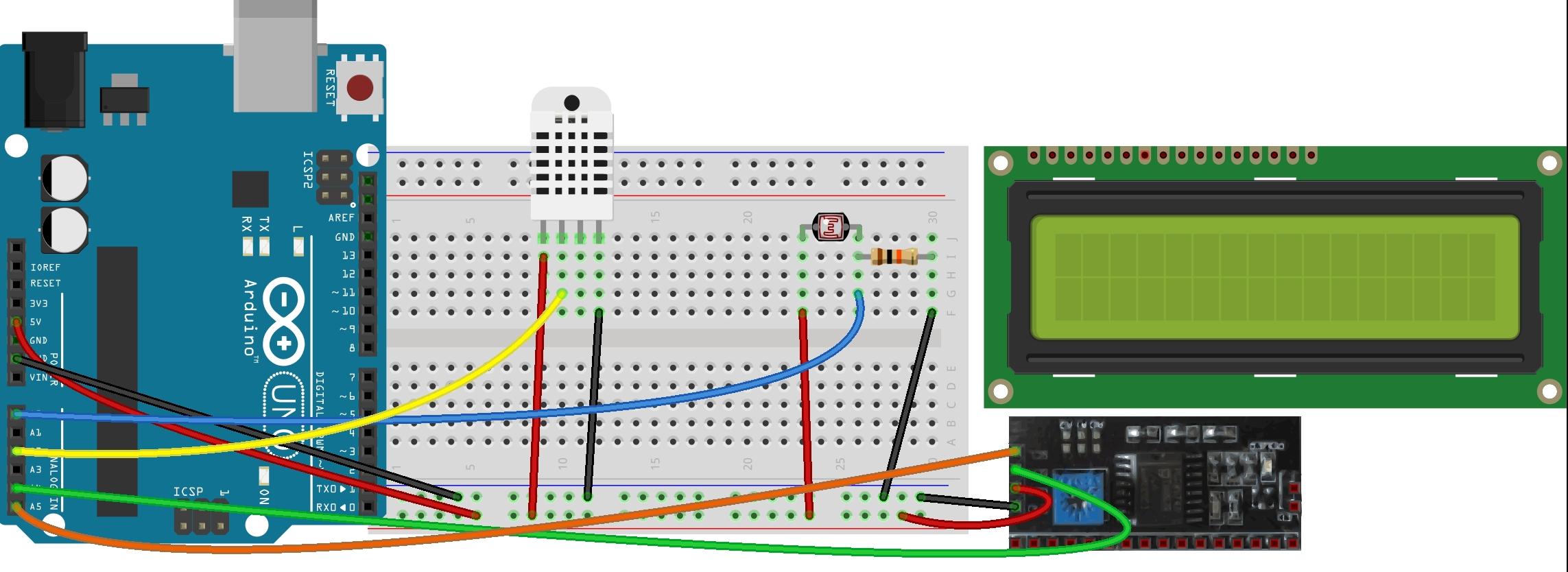 Arduino : Affichage de la température + humidité sur écran LCD